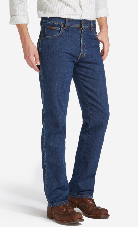 Wrangler - Texas Stretch Jeans - Mellemblå - - 50%