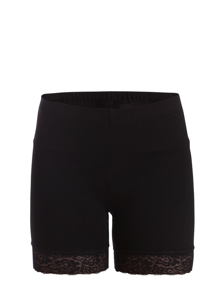 Puno Cruelty arbejder Pieces - Edita Lace Dame Shorts - Sort - Simonstore.dk - 50%