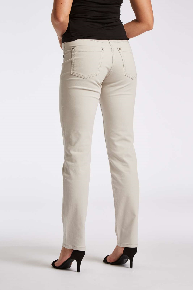 LauRie - Charlotte Dame Jeans - Beige Regular fit - Simonstore.dk - 25%