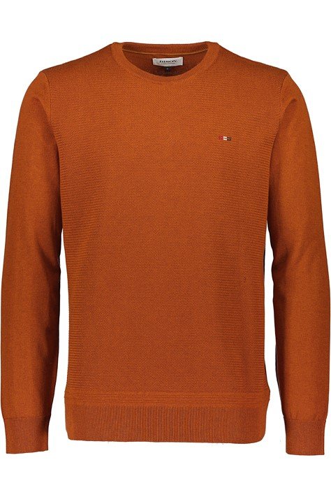 Bison – Structured O-Neck Knit – Orange – 50%