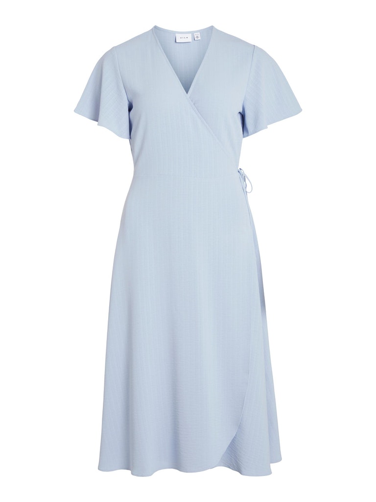 Vila – Lovie S/S Wrap Midi Dress – Kentucky Blue