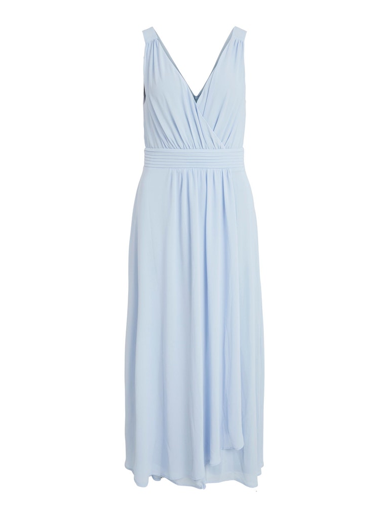 Vila – Micada Fake Wrap Ankle Dress – Kentucky Blue