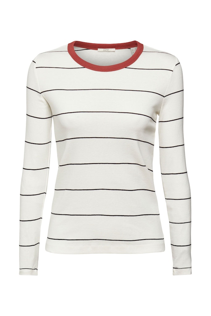 Esprit – Langærmet trøje M. Striber- Off White – 50%