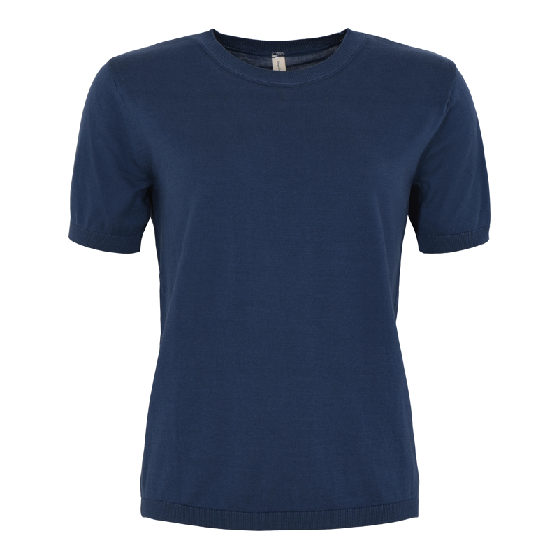 Skovhuus – Strik T-Shirt – Jeans Blue