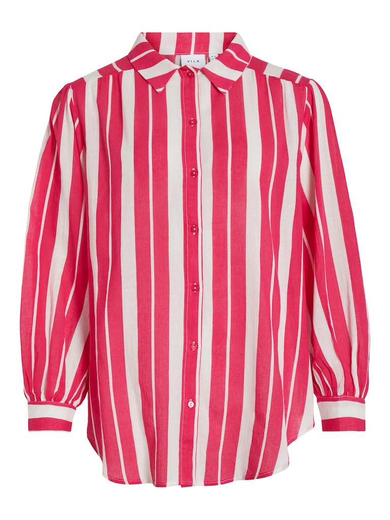 Vila – Lully L/S Oversize Shirt – Pink Yarrow – 50%