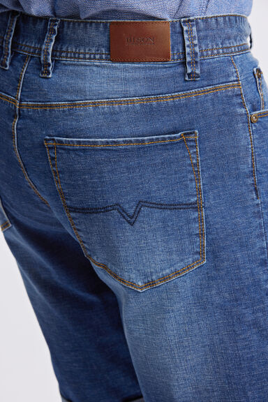 - 5 pocket Shorts - Used Blue Simonstore.dk